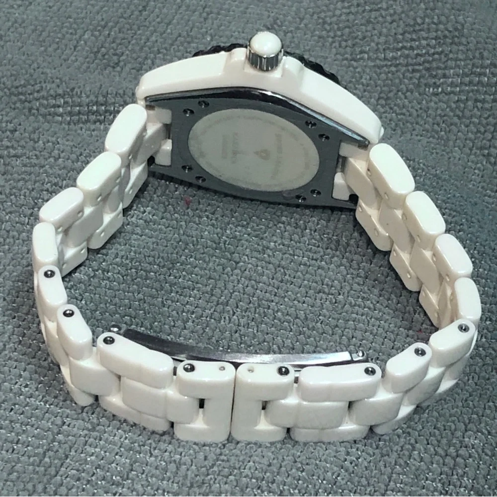 Swiss Legend Diamond Watch Diamonds Ceramic Karamica Date Large Stainles…